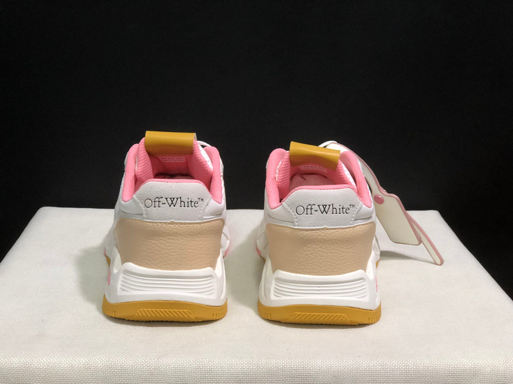 Off-White Low-Top Casual Sneakers White Beige Pink