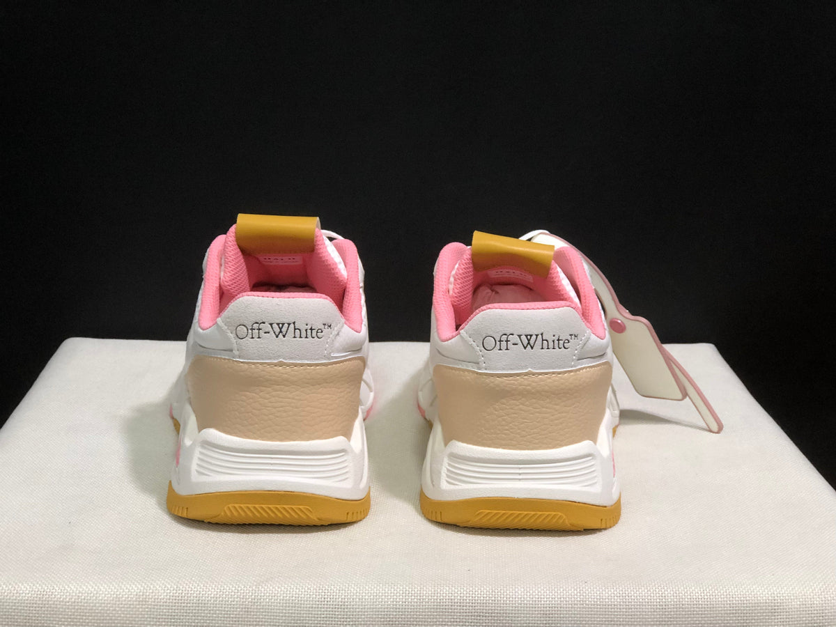 Off-White Low-Top Casual Sneakers White Beige Pink
