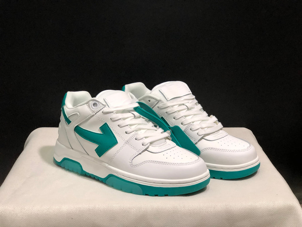 OFF-WHITE Out Of Office Low-Top Sneakers White Teal