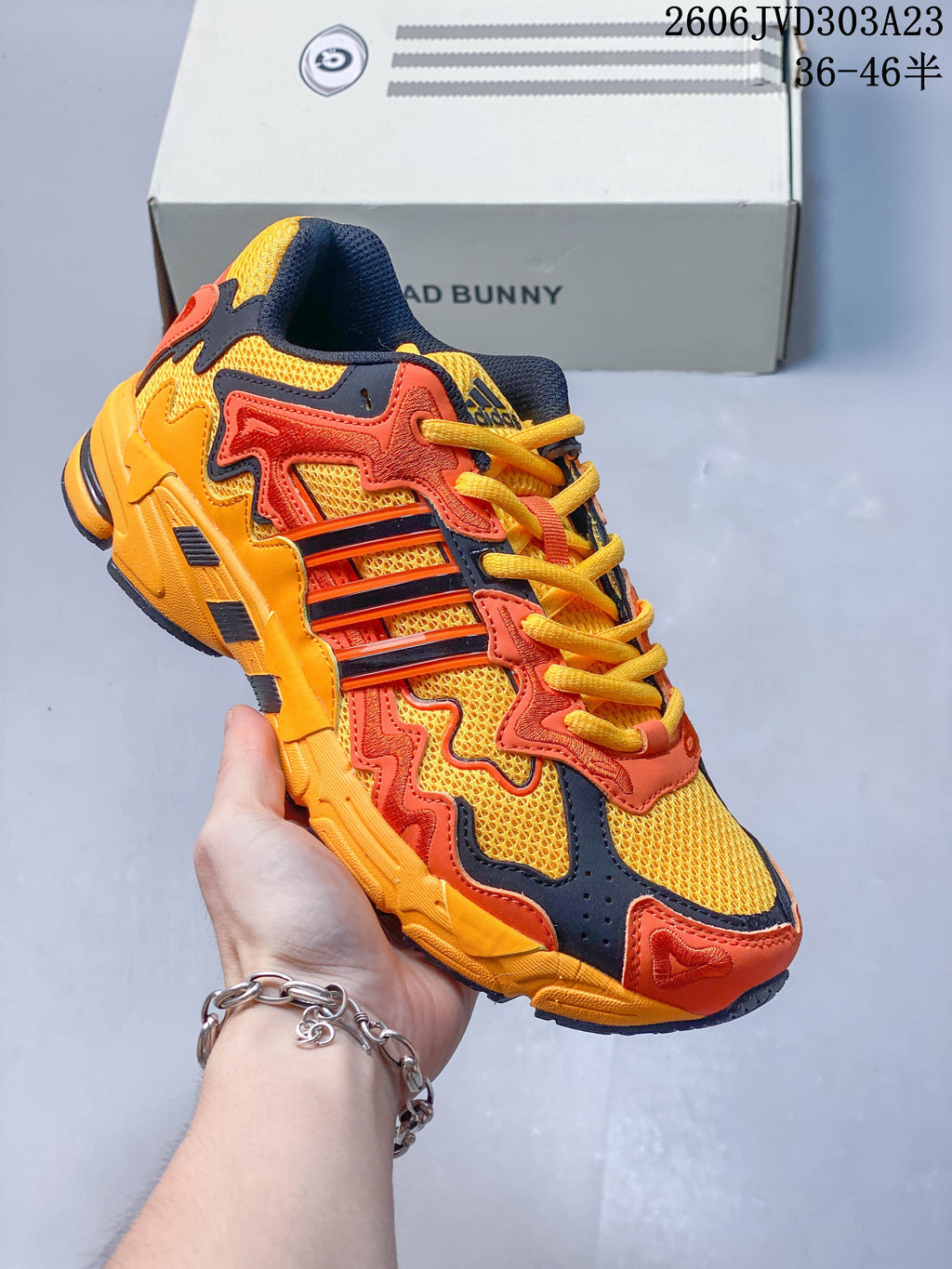 Bad Bunny x adidas Response CL Sneakers in Yellow and Orange