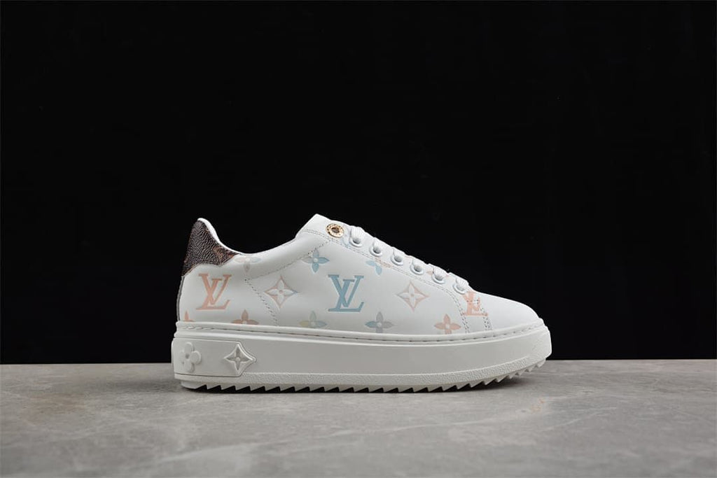 Louis Vuitton Time Out Low Top Platform Sneaker, White Multicolor