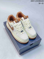Nike Air Force 1 Low Stussy Cream Brown Sneakers 722260UPW