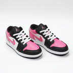 Jordan 1 Low Black Pink White Sneakers 554723-106
