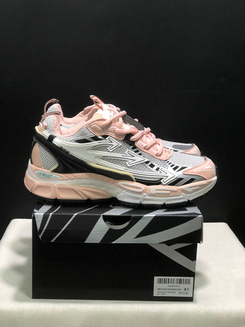 Off-White Be Right Back Sneakers Pink Gray Black