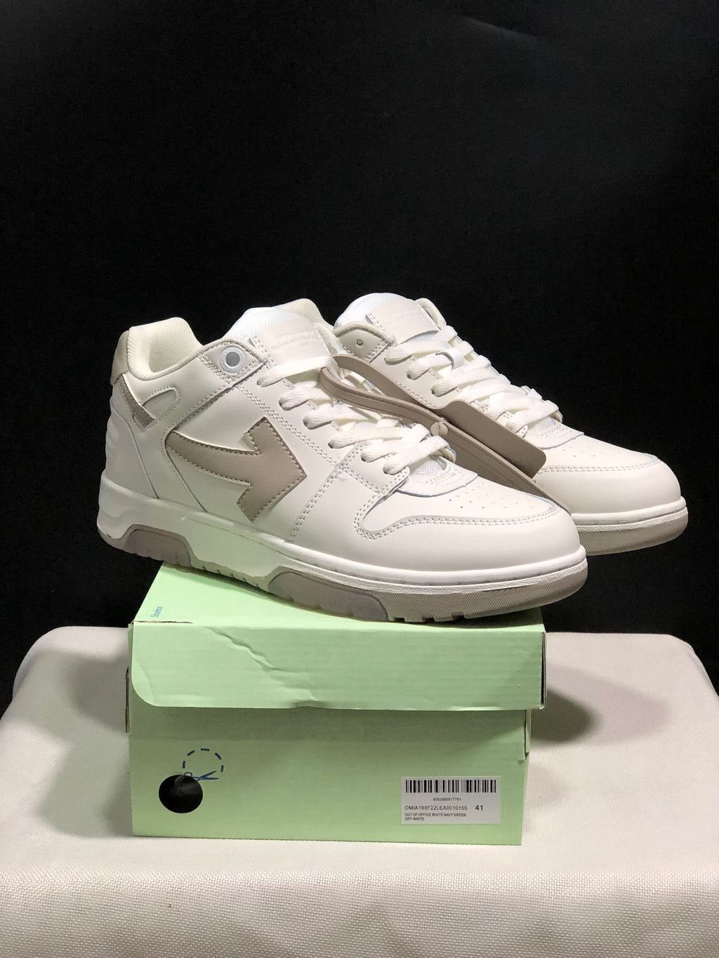 OFF-WHITE Out Of Office Low-Top Sneakers White Grey