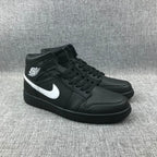 Air Jordan 1 Mid Black White Sneakers 554724-049