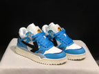Off-White Blue and White Low-Top Sneakers