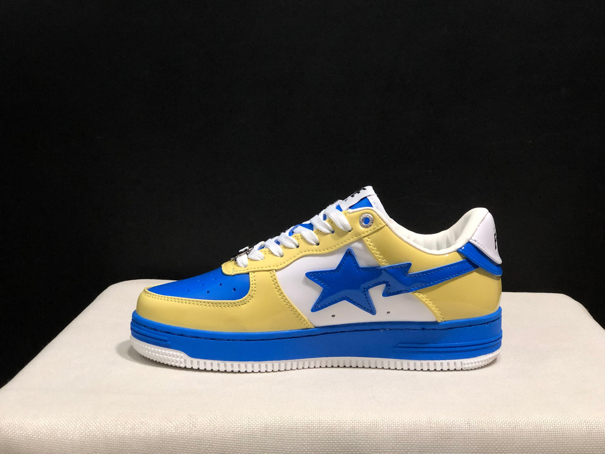 BAPE STA Low-Top Sneakers Blue and Yellow