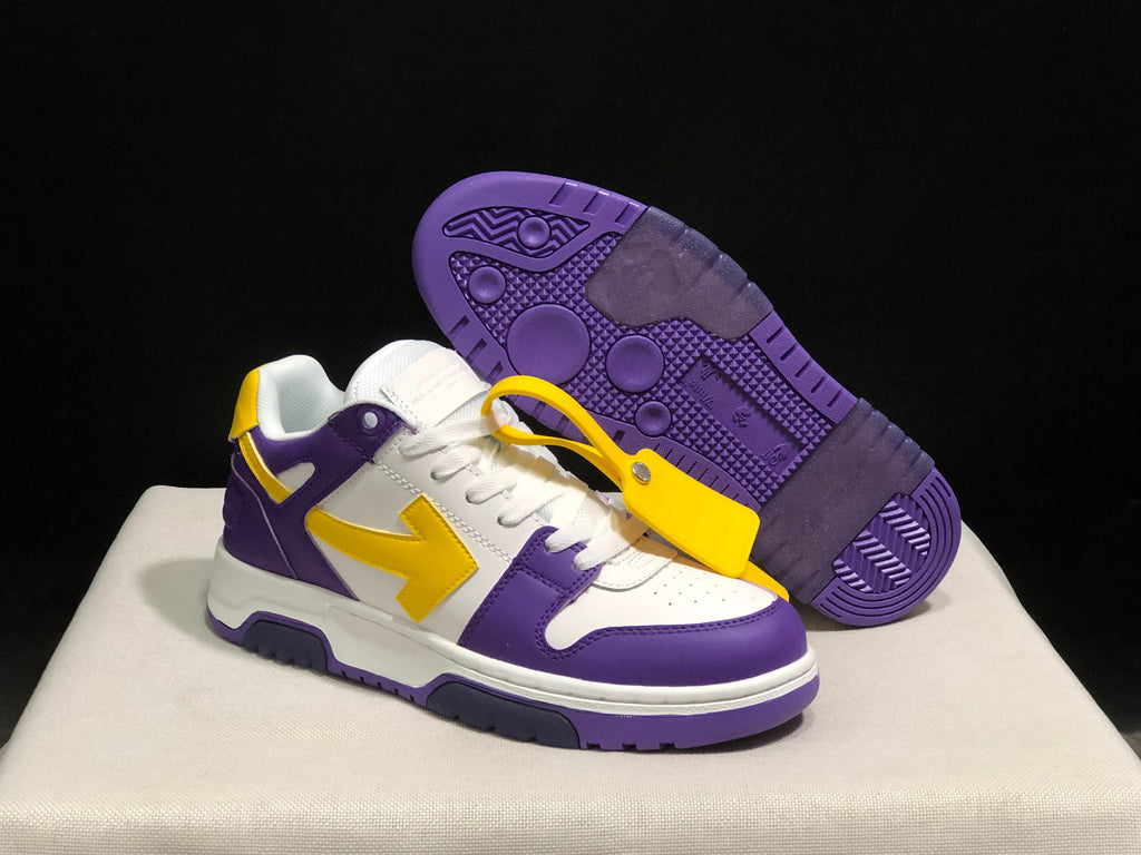 Off-White Out Of Office Low-Top Sneakers White Purple Yellow