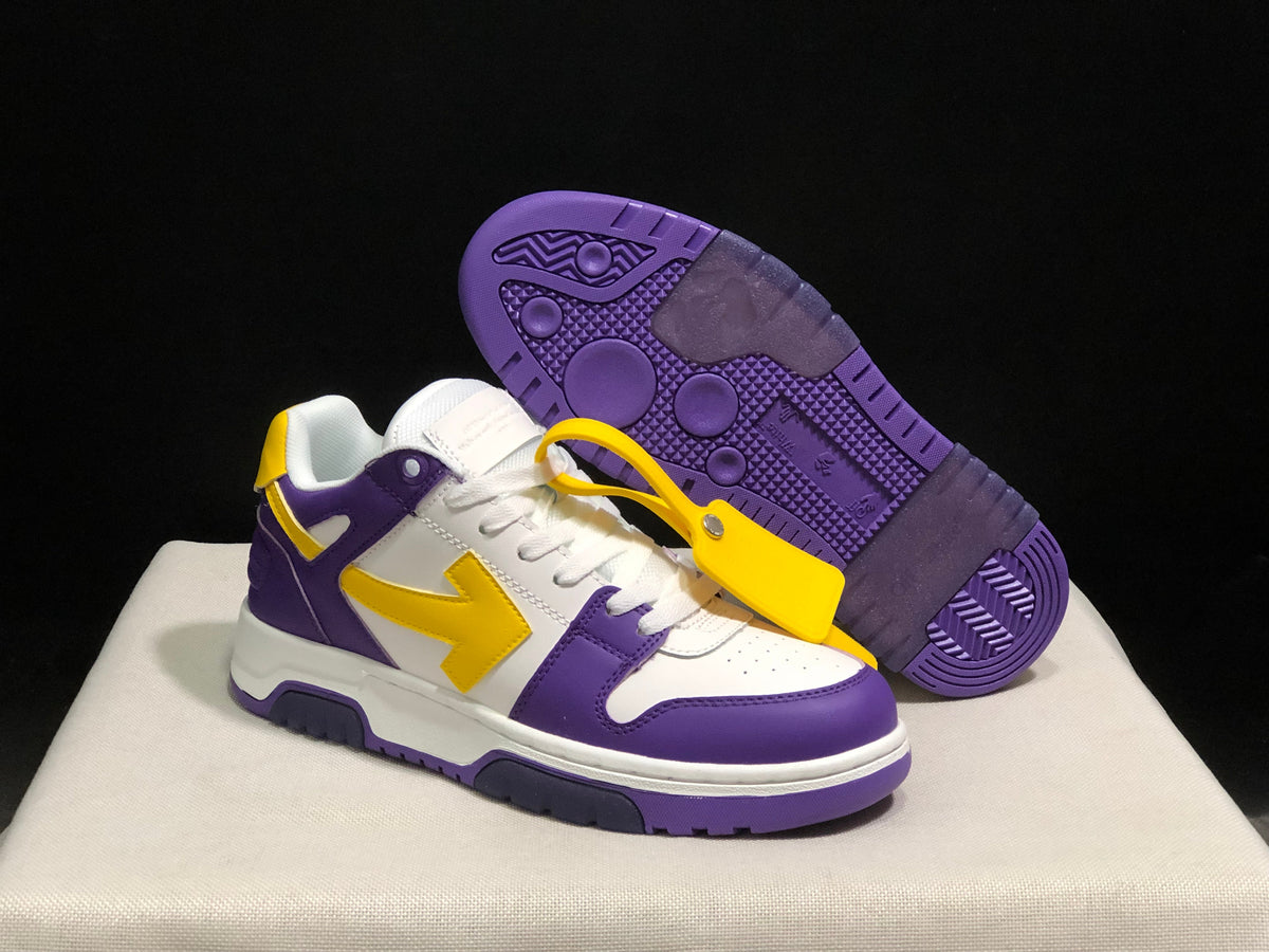 Off-White Out Of Office Low-Top Sneakers White Purple Yellow