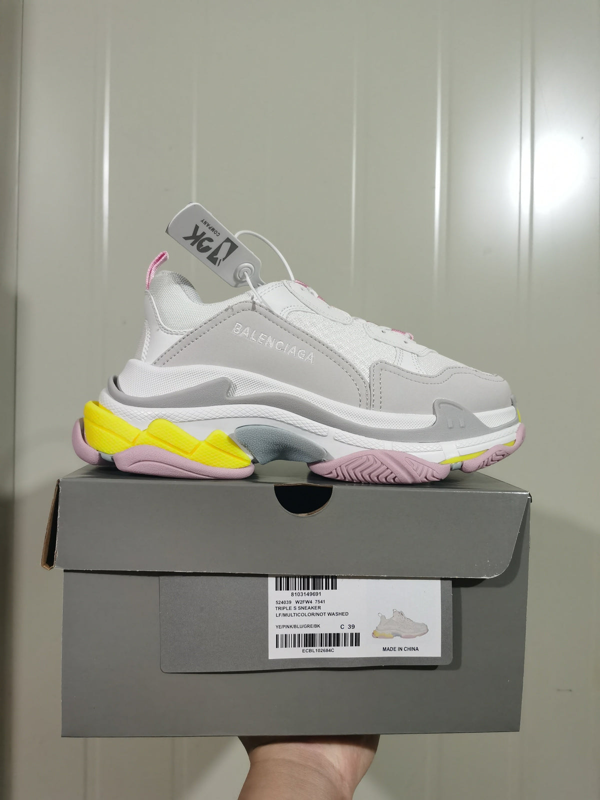 Balenciaga Triple S Sneakers White Pink Yellow 7541