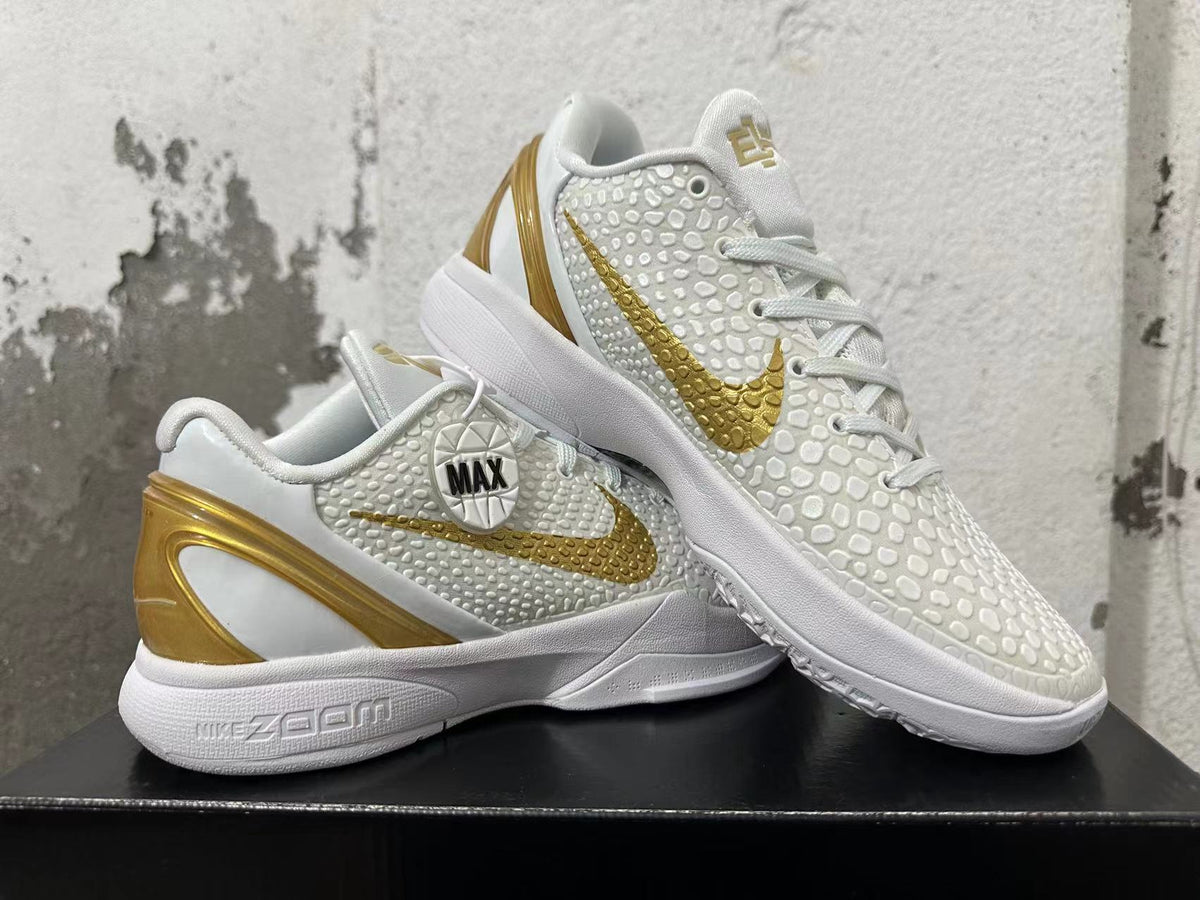 Nike Kobe 6 Protro Basketball Shoes White Gold