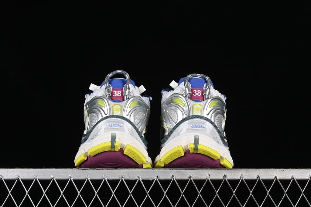 Balenciaga Runner 7.0 Sneakers in White, Blue and Yellow