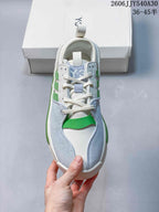 Y-3 Rivalry Sneakers in White, Green and Light Blue
