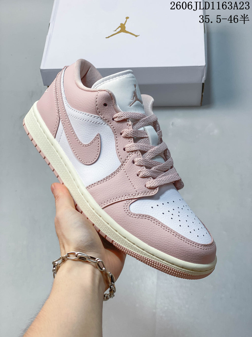 Jordan Air Jordan 1 Low Pink and White Sneakers IX5004-121