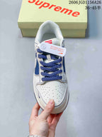 Nike Dunk Low White and Blue Sneakers