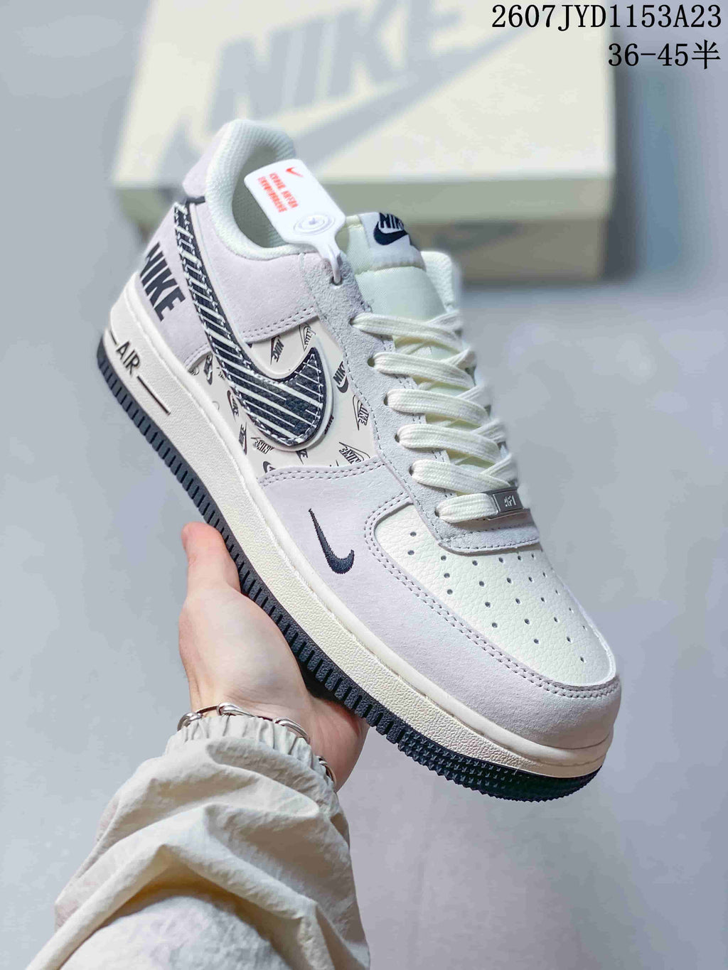 Nike Air Force 1 '07 Low White Navy Sneakers 2607 JYD1153A23
