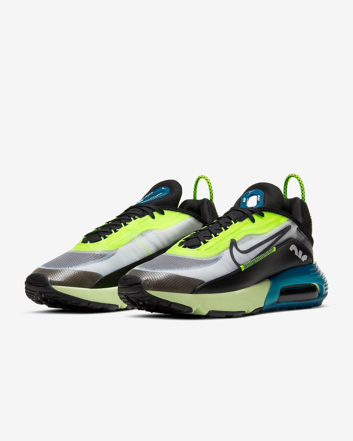 Nike Air Max 2090 Sneakers, Black, Volt and Blue, BV9977-101