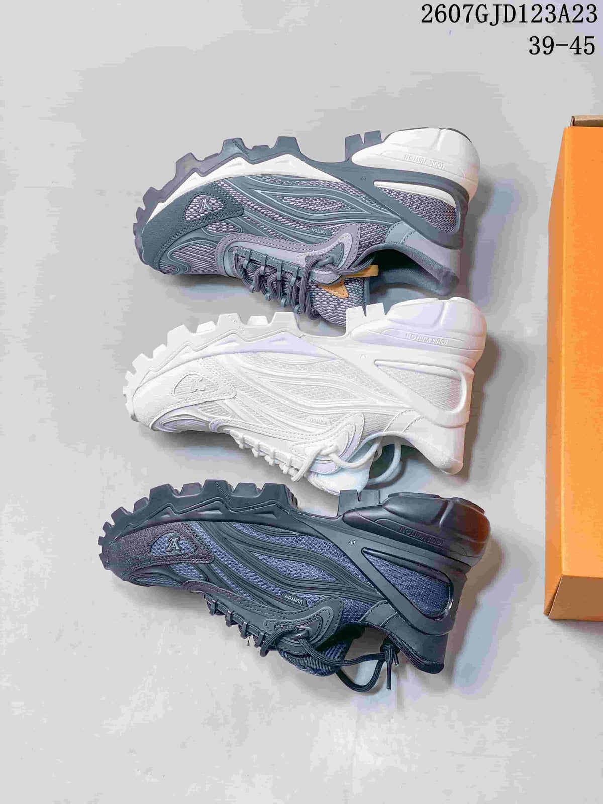 Louis Vuitton Summit Leather and Mesh Chunky Sneakers