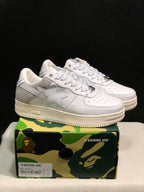 BAPE Sta Low-Top Sneakers White Beige Gray