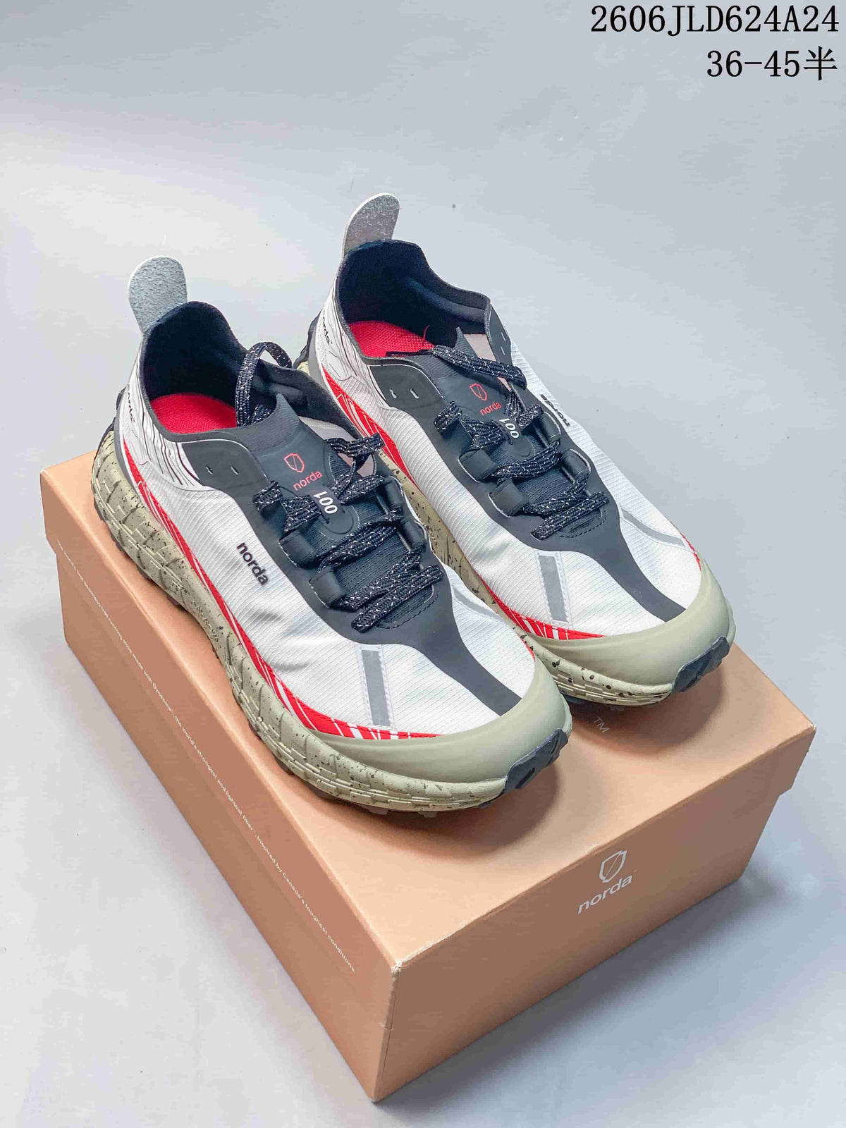 Norda 001 Trail Running Shoe White Red 612840ASWPR