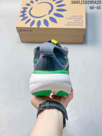 ASICS Running Shoes, Dark Gray and Lime Green