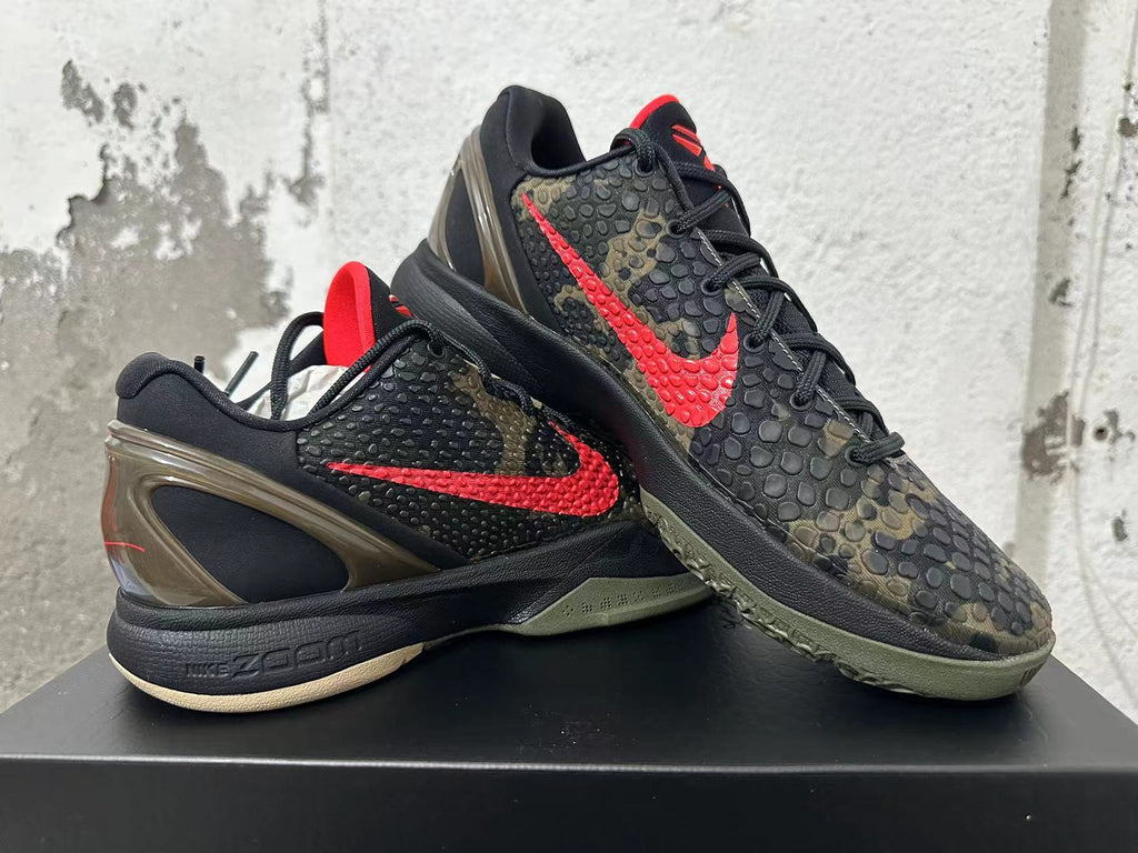 Nike Kobe Camo Basketball Shoes in Black, Olive and Red