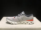 On Cloud X4 Low-Top Running Shoes Silver/Flame