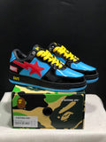 BAPE Bape Sta Low-Top Sneakers Black Blue Red