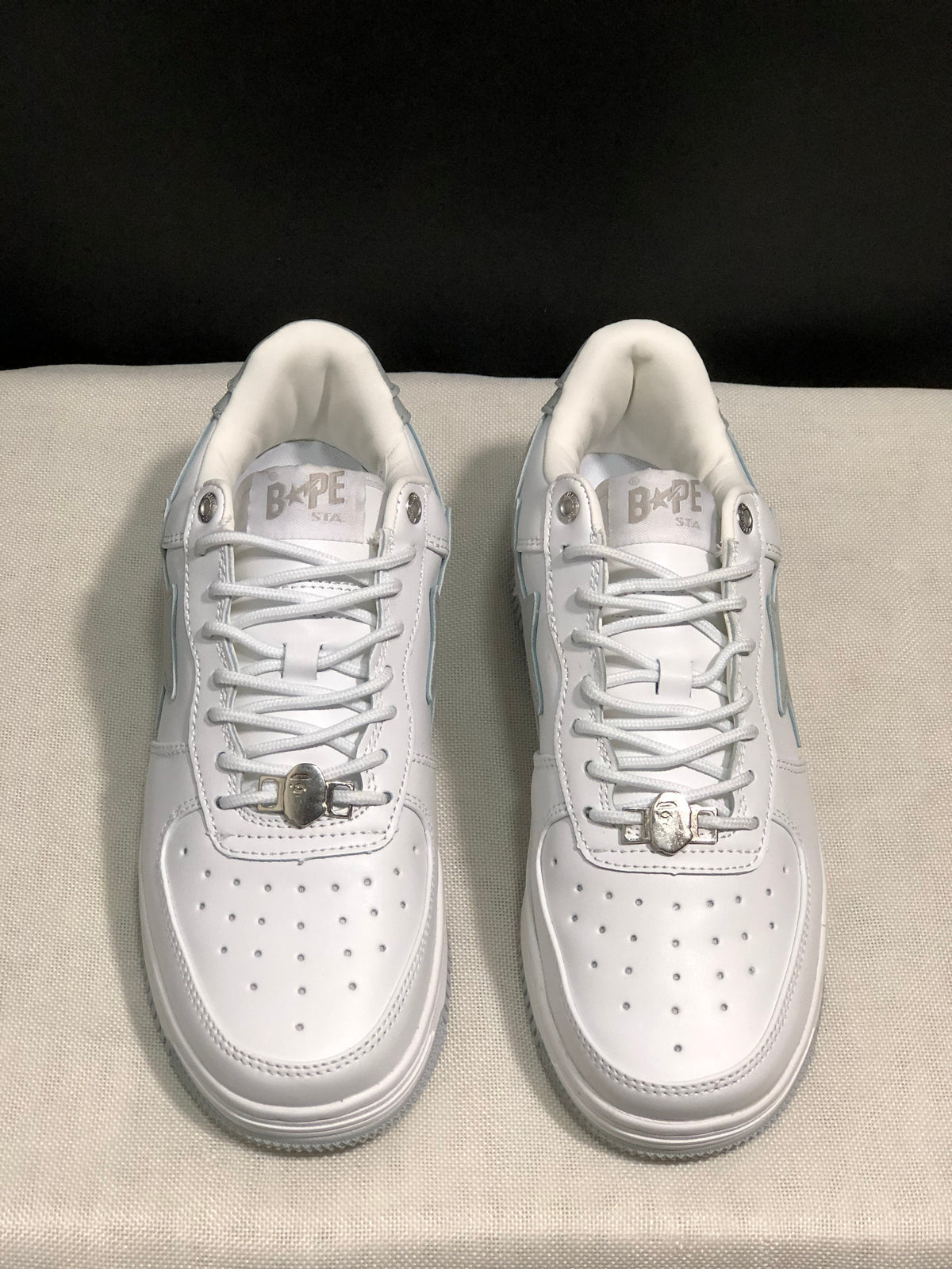 BAPE Bape Sta Low Sneakers White and Gray