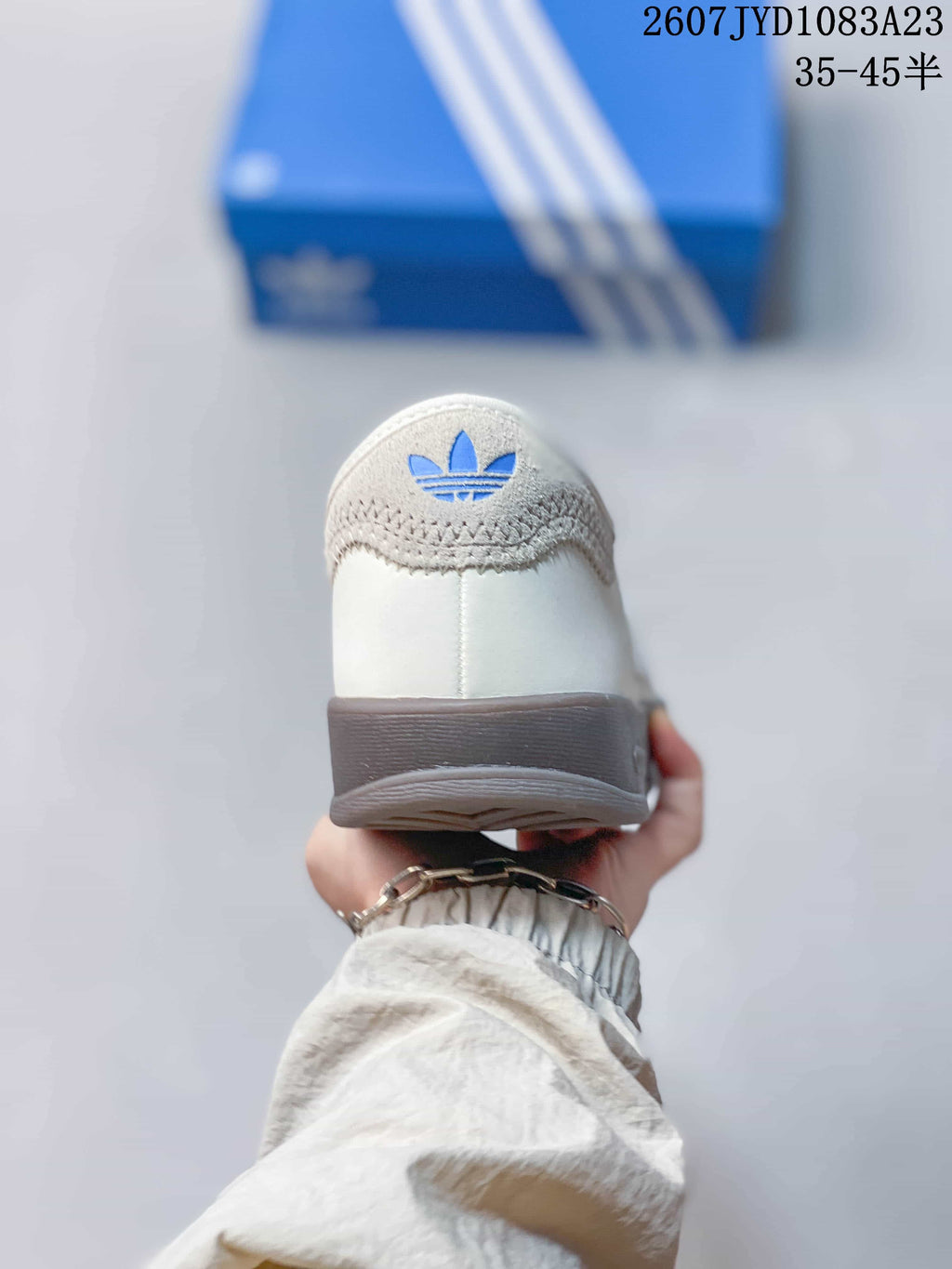 Adidas Gazelle Sneakers White and Gray Casual Shoes