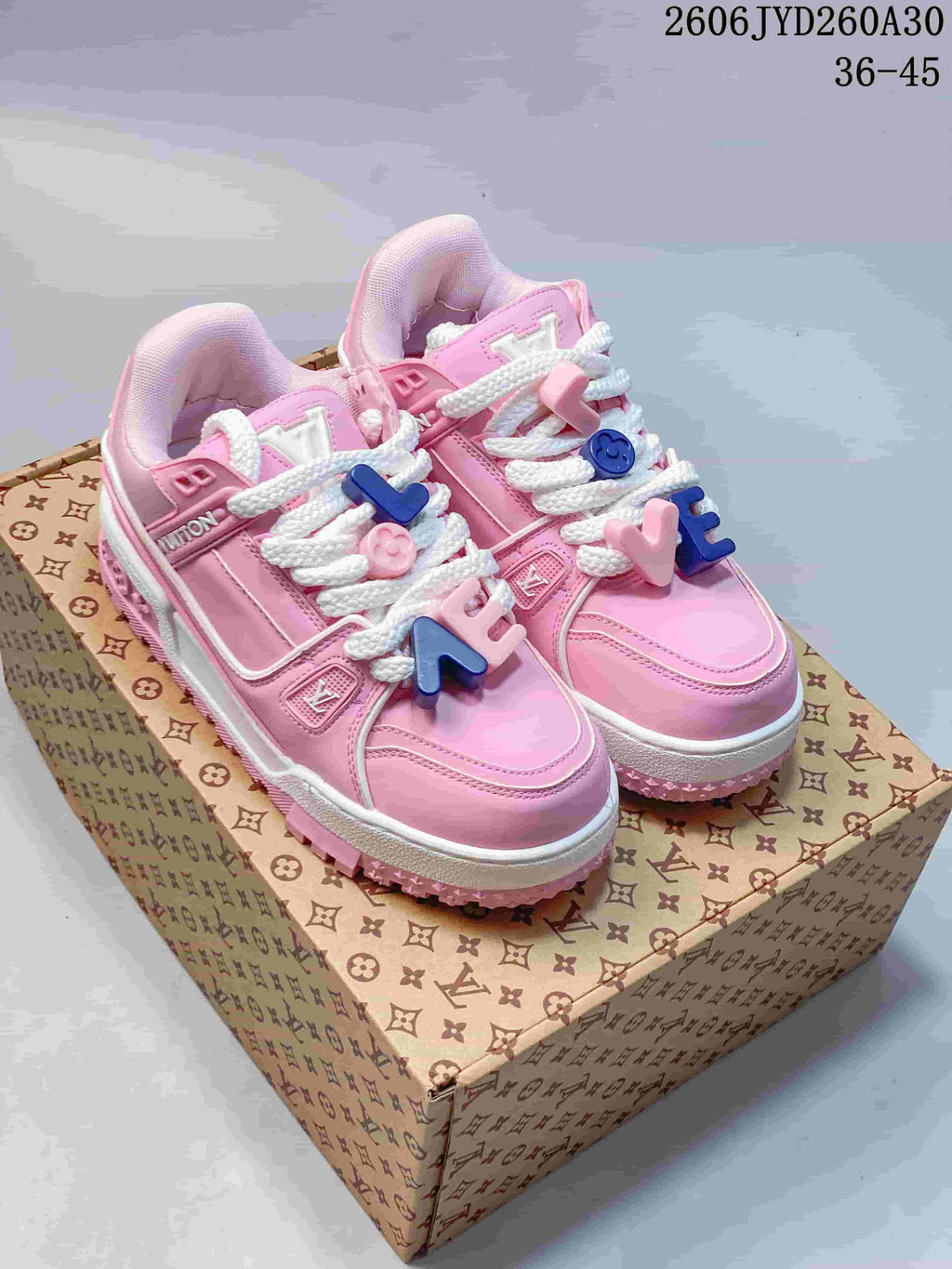 Louis Vuitton Trainer Maxi Pink Low-Top Sneakers