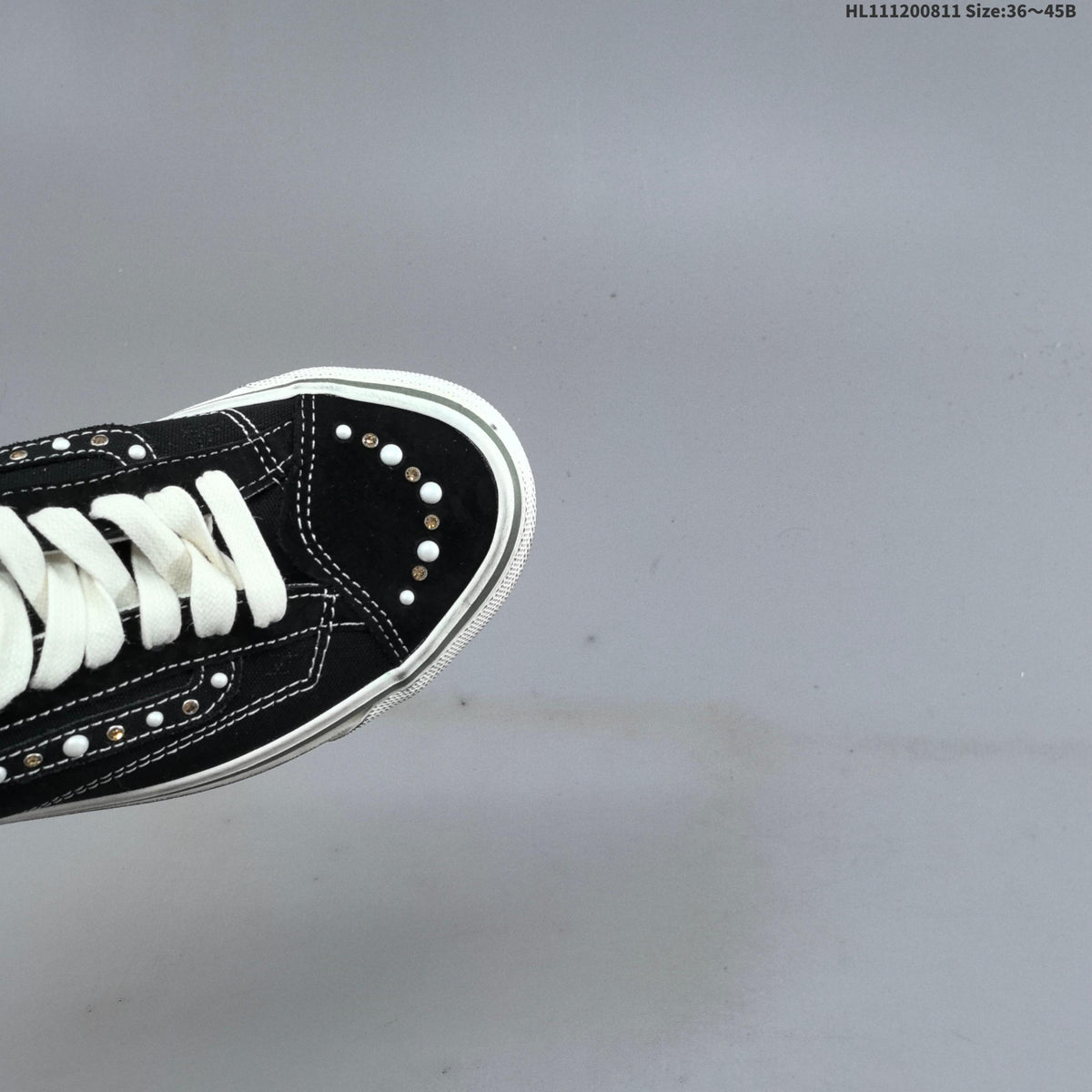 Vans Old Skool Platform Low-Top Sneakers, Black and White