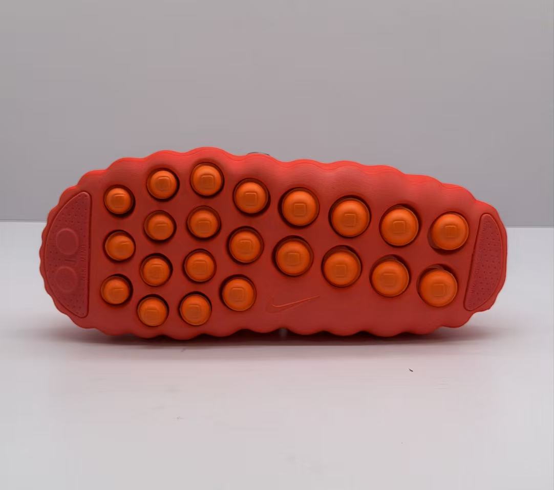 Nike Orange-Red Slides with Textured Sole