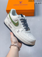 Nike Air Force 1 Low White Green Custom Sneakers