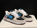 BAPE Bape Sta Low Sneakers Cream Black Blue