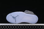 Air Jordan 5 High-Top Sneakers in Grey and White