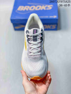 Brooks Ghost 17 Running Sneakers White Yellow Pink JGY975A25