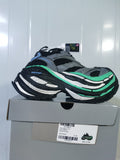 New Balance Grey Green Black Mesh Sneakers