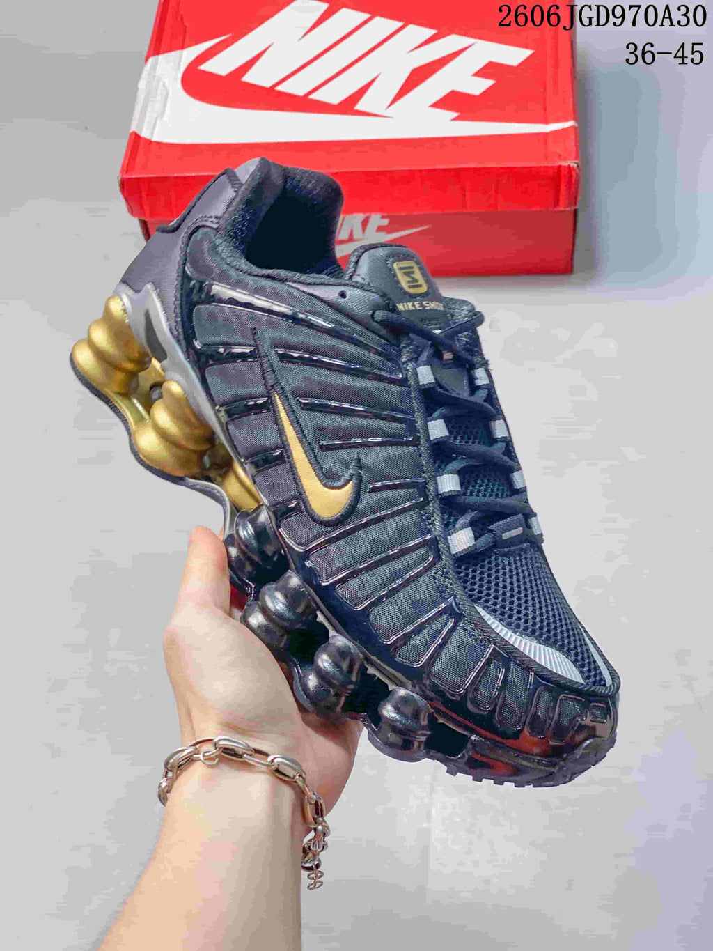 Nike Shox TL Sneakers in Black and Red CL0987-002