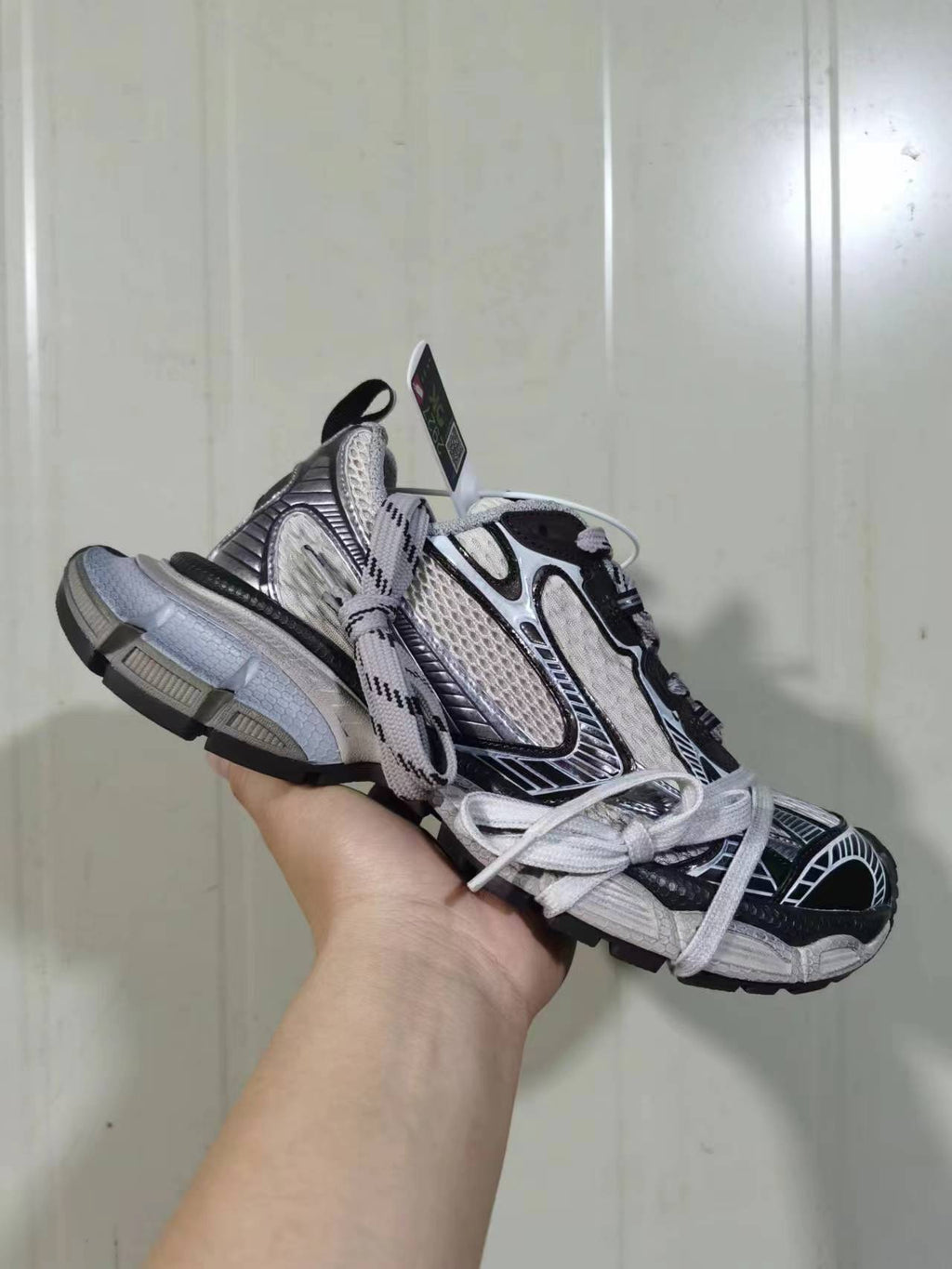 3XL Reflective Mesh Sneakers Beige Coffee Black