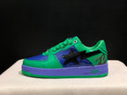 Bape Sta Low-Top Sneakers Green Blue Purple Marvel Style