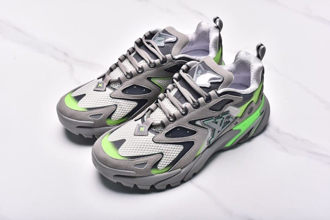 Louis Vuitton Runner Tatic 2023 SS Sneakers in Gray and Green