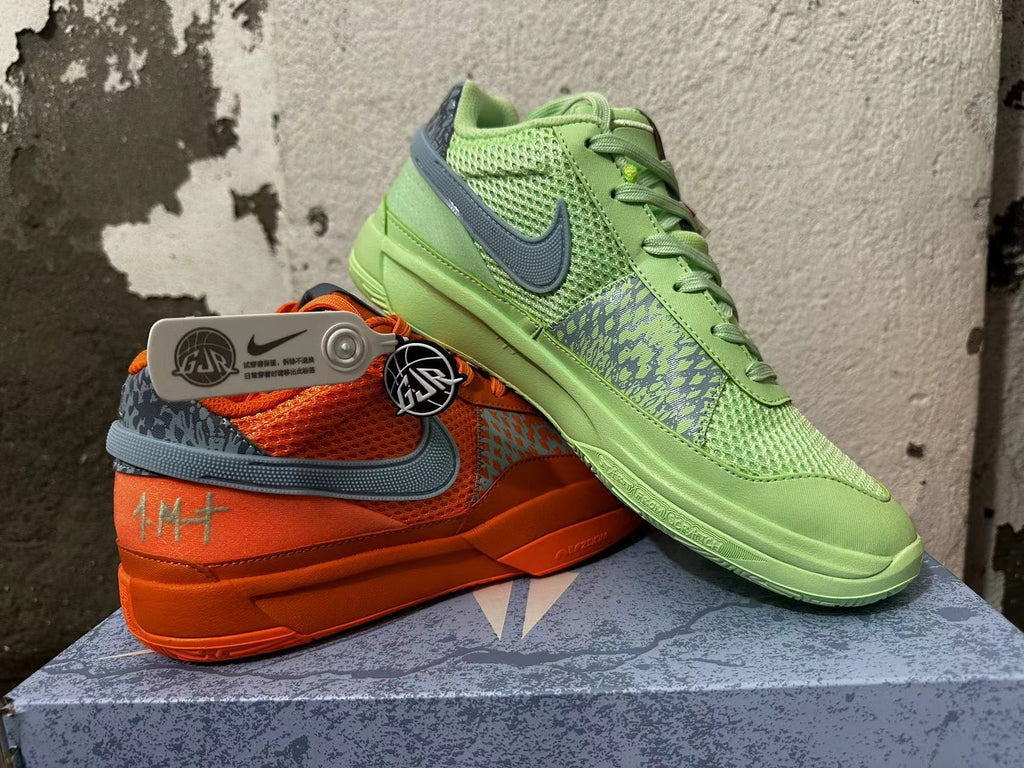 Nike Ja 1 Basketball Shoes in Orange and Volt Green