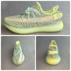 Yeezy 350 V2 Knit Sneakers in Lime Green and Mint