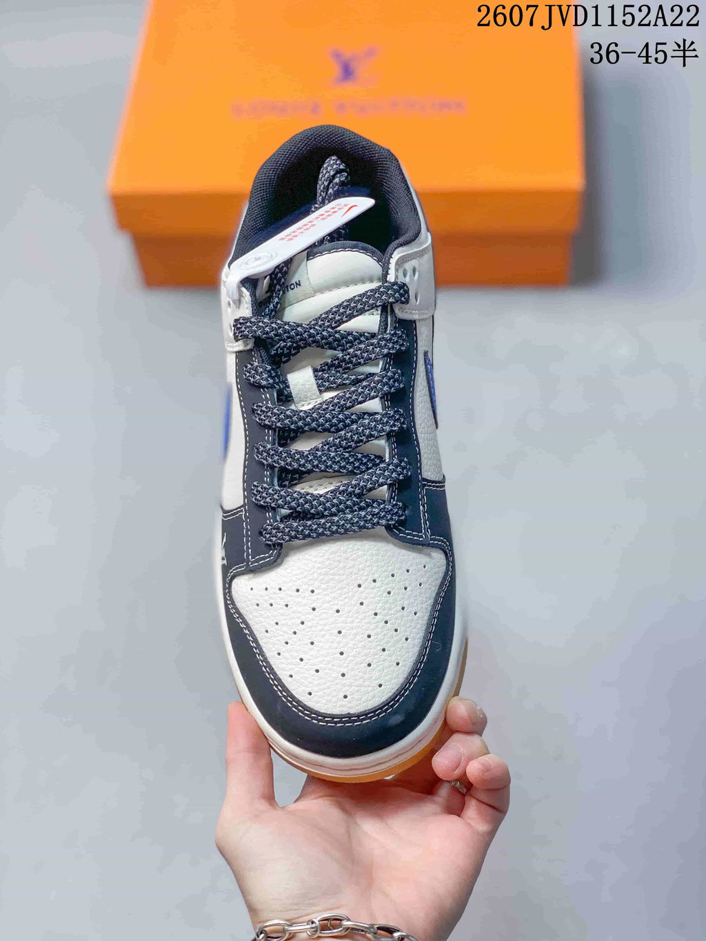 Nike Dunk Low Retro White Blue Black Gum Sneakers 2607JVD1152A22