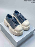 SMFK Future Ripple Platform Low-Top Sneakers, Black and Ivory