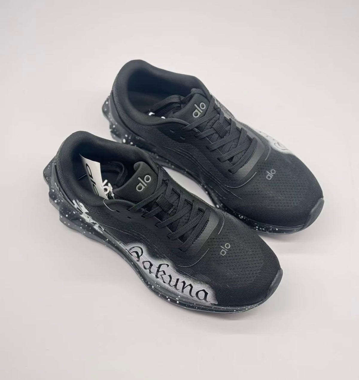 alo Black White Graffiti Sneakers