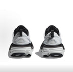 HOKA Bondi 8 White and Black Running Shoes