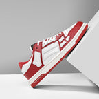 AIVIIRI Red and White Low-Top Sneakers MFS003-324